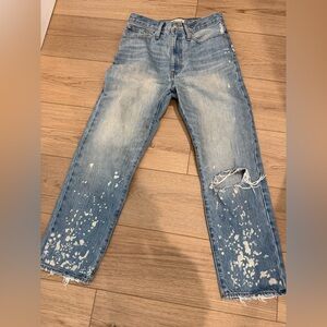 Madewell Distressed Dad Jean Sz 24